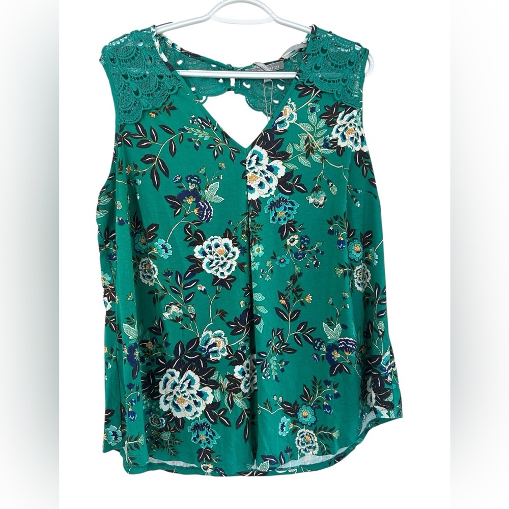 NWT Women’s Daniel Rainn Sleeveless Top Size 1X - with Lace - Picture 4 of 9